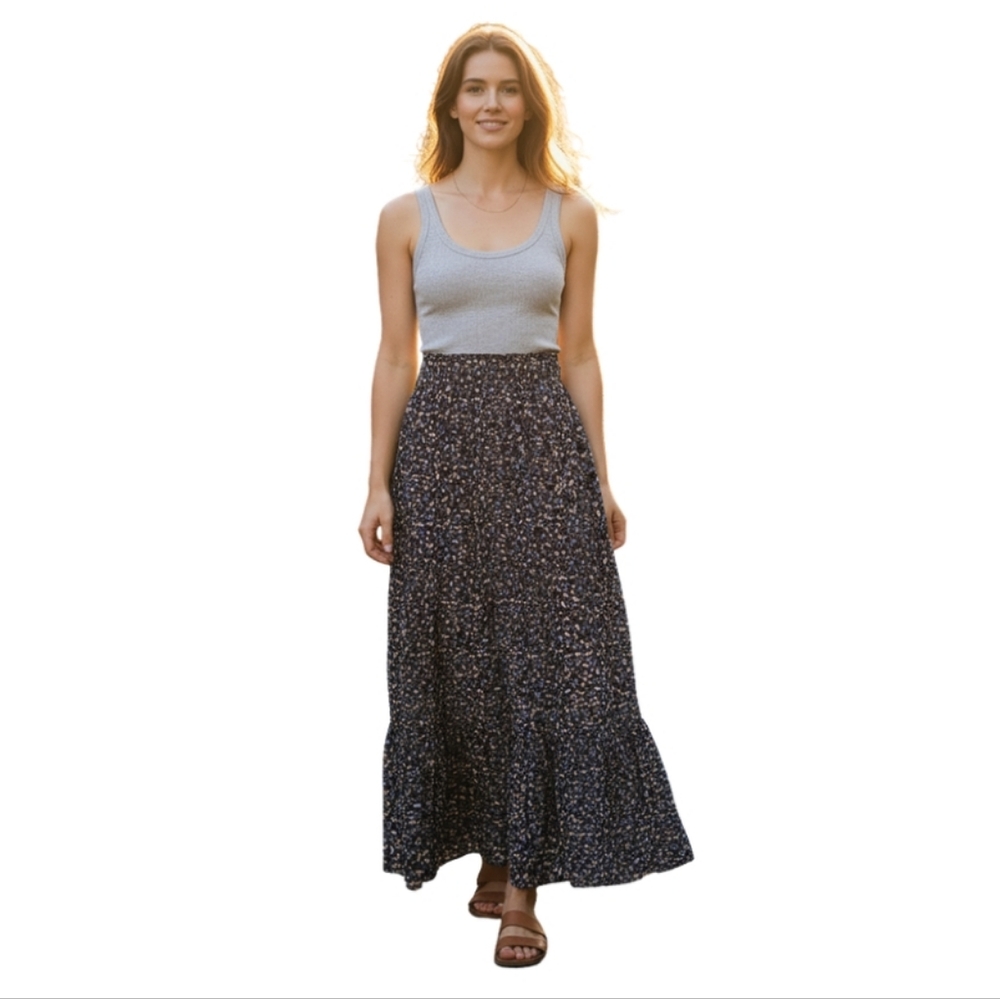Philosophy Floral Flowy Tiered Maxi Skirt | XS - Picture 1 of 5